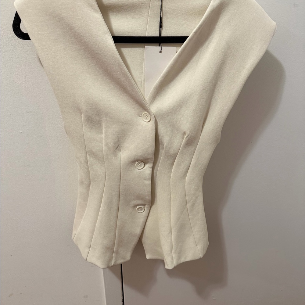 Zara Cream Button Down Shirt